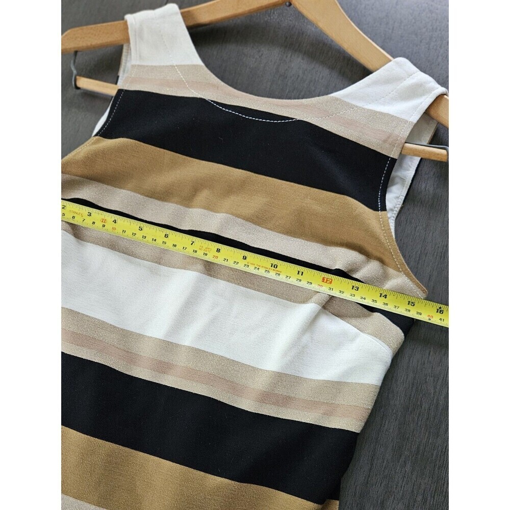 Banana Republic Stripe Bodycon Pencil Dress Classic Sleeveless Career Size 8 - Picture 3 of 11